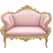 Pale pink French rococo elegant loveseat sticker