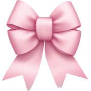 light pink ribbon bow sticker