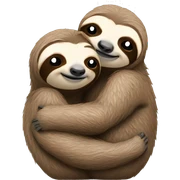 Sloths hugging sticker