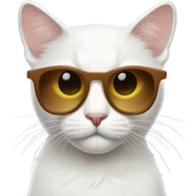 Cat with sunglasses sticker