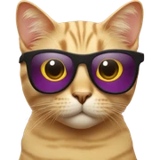 Cat with sunglasses sticker