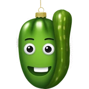 Pickle ornament sticker