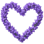 lavender heart sticker