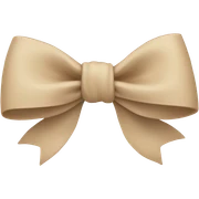 a beige minimalist bow sticker