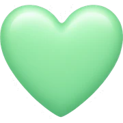 Pastel green heart  sticker