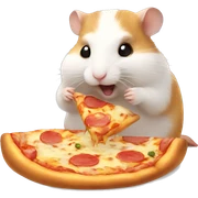 Hamster eating pizza sticker
