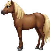 Brown pony sticker