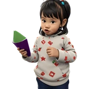reading by the christmas tree sticker