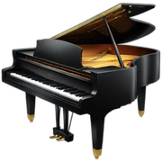 grand piano sticker