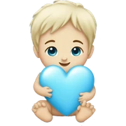  Baby Blue Heart  sticker