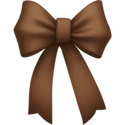 Brown bow sticker