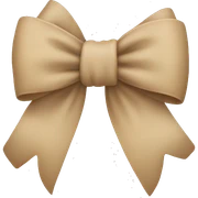 Beige bow sticker
