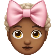 Baby pink bow sticker
