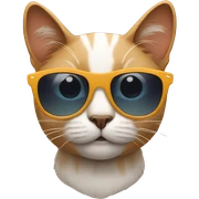 Cat with sunglasses sticker