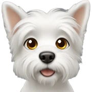 Little white dog  sticker