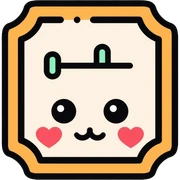 A small decorative AI chip pin with a cute face, representing a collectible AI accessory sticker