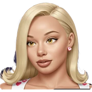 blonde girl with heart earrings sticker