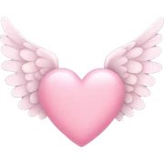 Baby pink heart with wings sticker