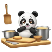 Panda baking in the kitchen sticker