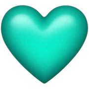 Teal heart sticker