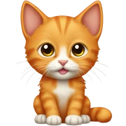 small orange kitten sticker