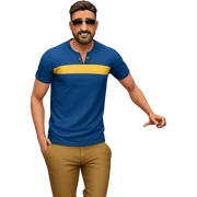 handsome guy in casual attire sticker