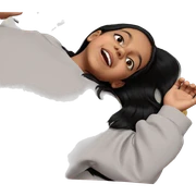 girl with black hair lying sticker