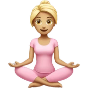 blonde yoga girl light pink clothes n sticker
