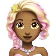 beautiful kawaii princess, rainbow, sparkle  sticker