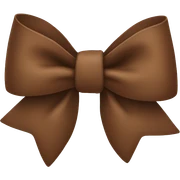 Brown bow sticker