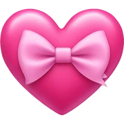 Pink heart with bow sticker