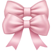 Light pink bow sticker
