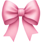 light pink bow on light pink bow sticker