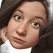 realistic portrait of girl sticker