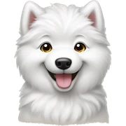 A Samoyed puppy smiling sticker