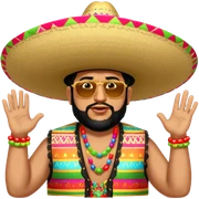 Fiestero with Sombrero sticker