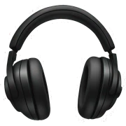 Aesthetic black headphones  sticker