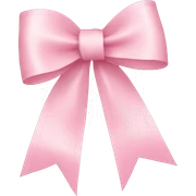 light pink ribbon bow sticker