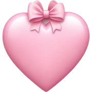 light pink heart with bow  sticker