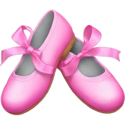 Pink dance shoes with ribbons sticker