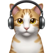 Cat wearing headphones sticker