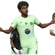 dark-skinned boy in soccer gear sticker