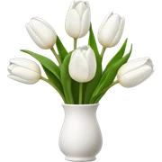 white tulip bouquet  sticker
