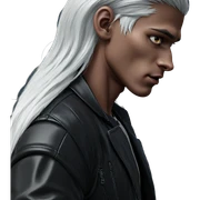 elf boy in leather jacket sticker