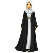 Saudi women dress abaya sticker