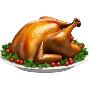 Christmas turkey dish sticker