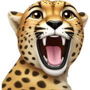Cheetah blowing a kiss sticker