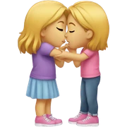 Two girls kissing sticker