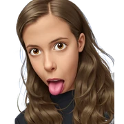 girl with tongue out window sticker