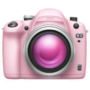 Pastel pink digital camera sticker